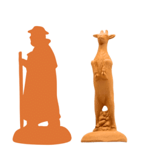 Chèvre sur les 2 pattes à peindre