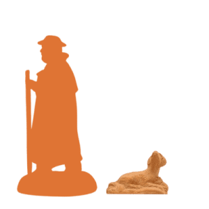 Chien couché (petit) à peindre