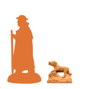 Chien debout à peindre