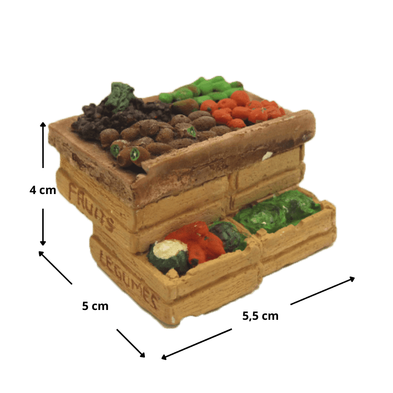 Etal cagettes kiwis et poires