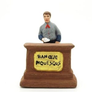 santon de provence peint à la main le guichetier