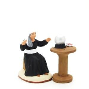 santon de provence diseuse de bonnes aventures peint à la main