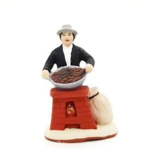 santon de provence peint à la main marchand de marrons