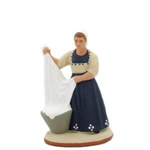 santon de provence peint à la main lavandiere