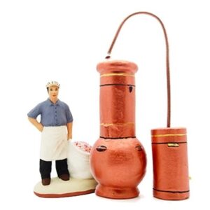 distillateur et son alambic santon de Provence peint à la main