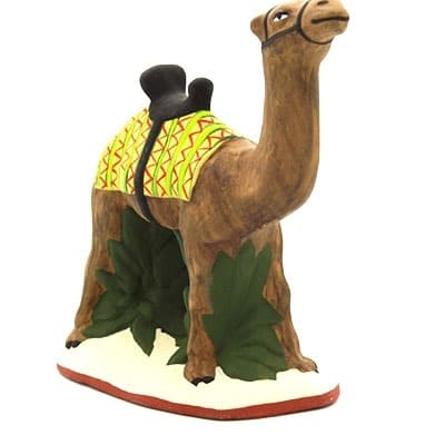 santon de provence peint a la main dromadaire avec selle