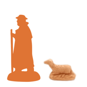 Mouton couché 2 à peindre