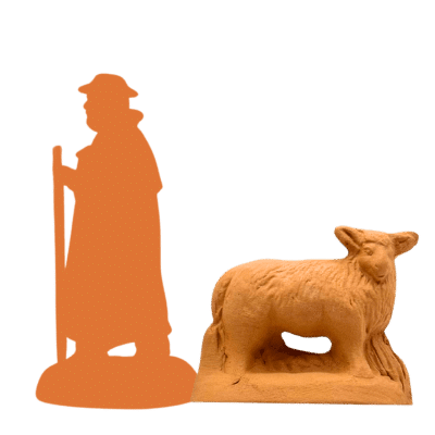 Mouton debout tête à droite à peindre