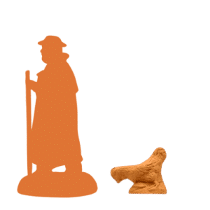 Poule picore à peindre