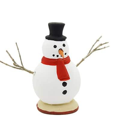 santon peint à la main Bonhomme de neige
