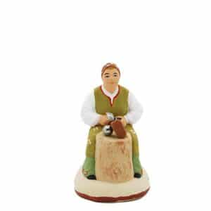 Santon de Provence peint à la main Ferreuse de boules