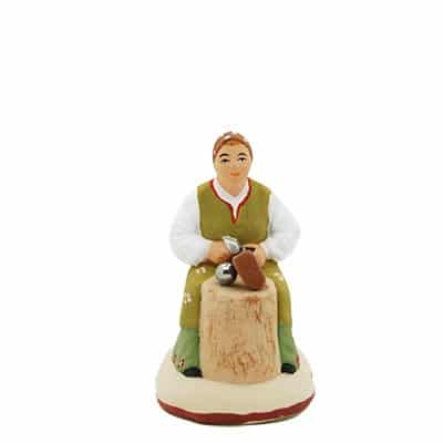 Santon de Provence peint à la main Ferreuse de boules