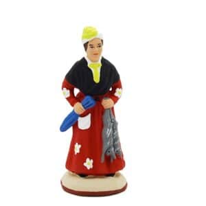 Santon de Provence peint à la main Virginie du Garlaban