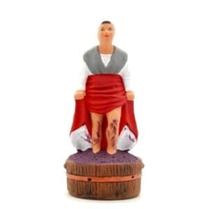 santon peint à la main fouleuse de raisin