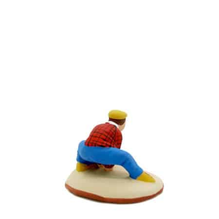 Santon joueur billes tireur dos