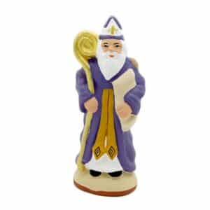 Santon saint nicolas violet