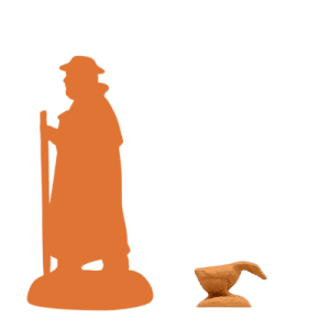 Bébé oie tête en bas à peindre