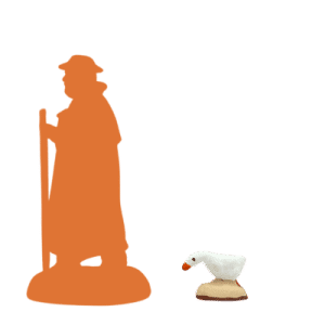 Bébé oie tête en bas