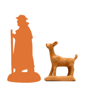 Faon debout à peindre