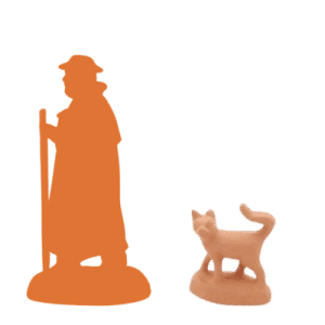 Chat queue en l'air à peindre