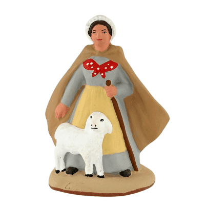 Bergère mouton au pied