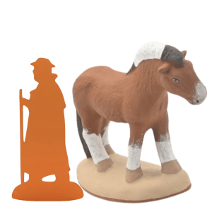 Cheval marron pattes blanches