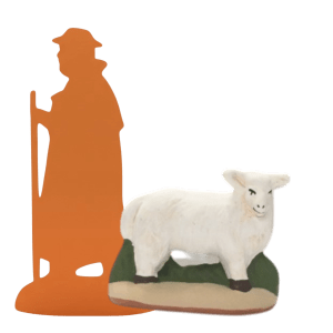 Mouton debout tête droite