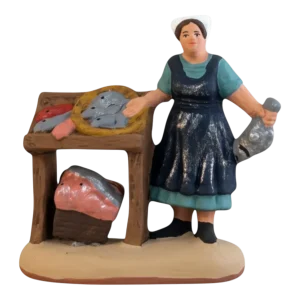 La poissonnière et son étal