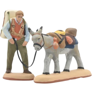 Santon Jean Cadoret et son âne — Jean de Florette