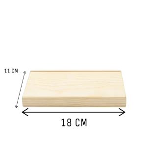 Support en bois 18 cm avec rainure pour photo d'ambiance
