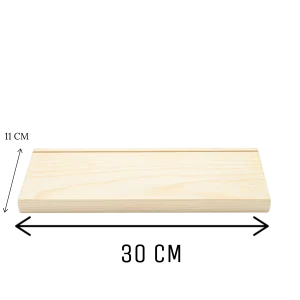 Support en bois 30 cm avec rainure pour photo d'ambiance